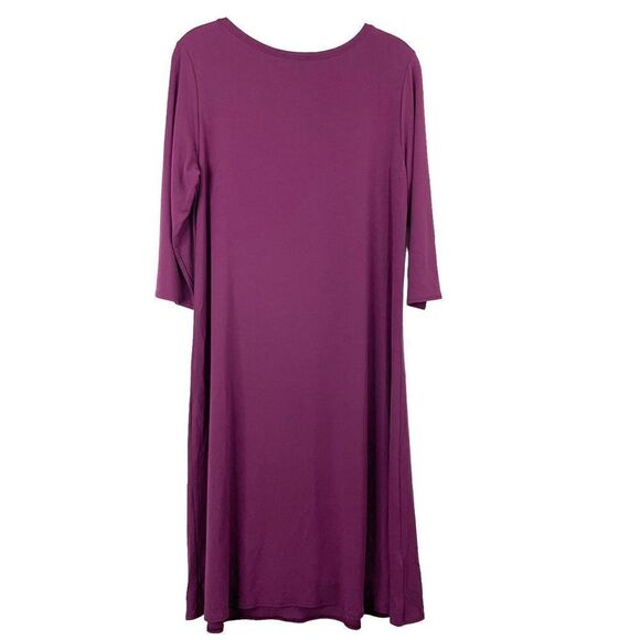 Eileen Fisher jersey tunic dress Sz M soft comfy lagenlook - Picture 5 of 6
